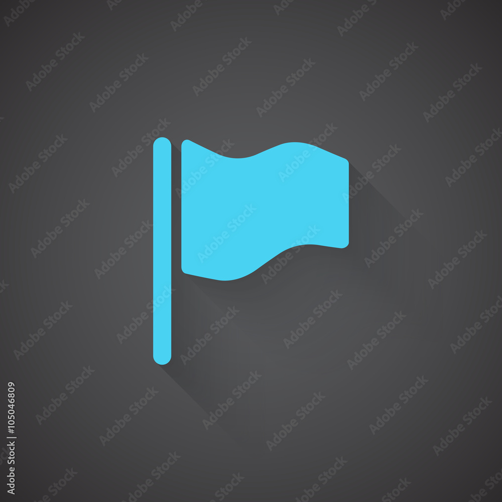 Wall mural flat flag web app icon on dark background