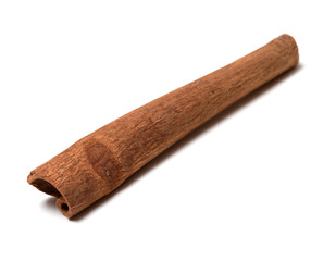 Cinnamon stick on white background