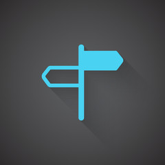 Flat Road Signs web app icon on dark background