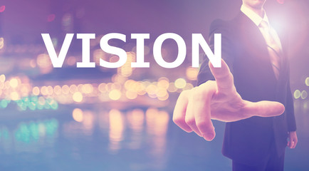 Vision concept with businessman