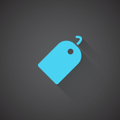 Flat Tag web app icon on dark background