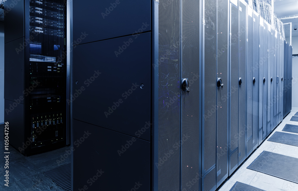 Poster front communication equipment with the innards in a series of data center