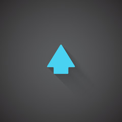 Flat Arrow Up web app icon on dark background
