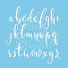 Fototapeta premium Handwritten brush style calligraphy cursive font