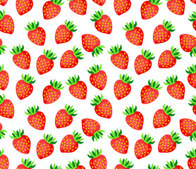 milk and strawberry seamless vector pattern