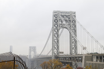 Fototapeta premium View of George Washington Bridge over Hudson River.