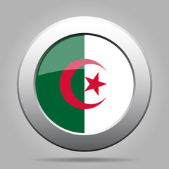 metal button with flag of Algeria