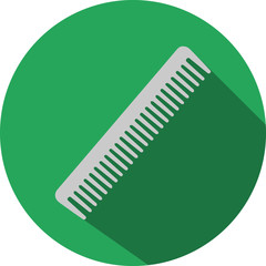 Flat Icon Hair Brush Green