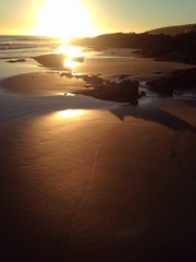 Reflections of light during ebb