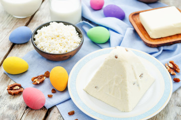 Traditional Easter cottage cheese dessert 