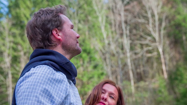 A man in the midle of nature