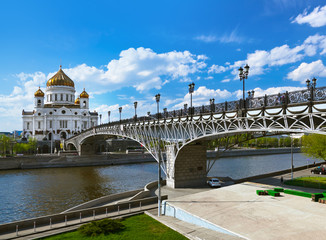 Fototapeta na wymiar Cathedral of Christ the Savior - Moscow Russia