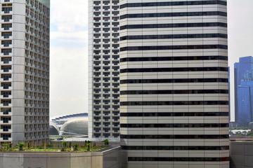 Obraz na płótnie Canvas Skyscraper windows at Singapore