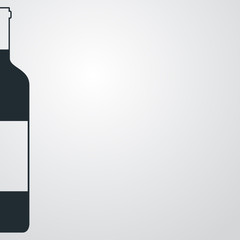 Icono plano botella de vino sin texto #4