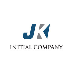 initial letter logo JK