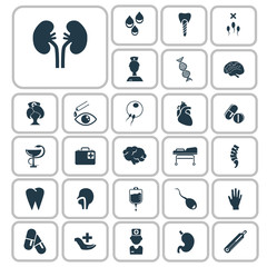 Set of forty medicine icons
