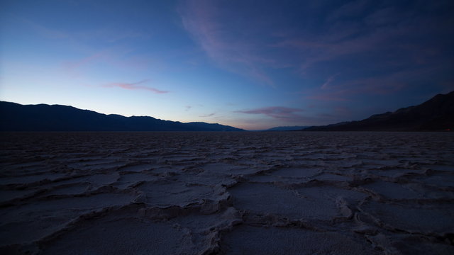 A sunset & night time-lapse over the salt flats in Death Valley National Park
