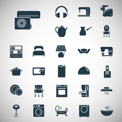 Set of twenty seven house icons