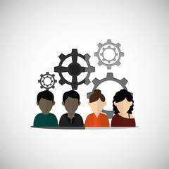 Teamwork icon design 