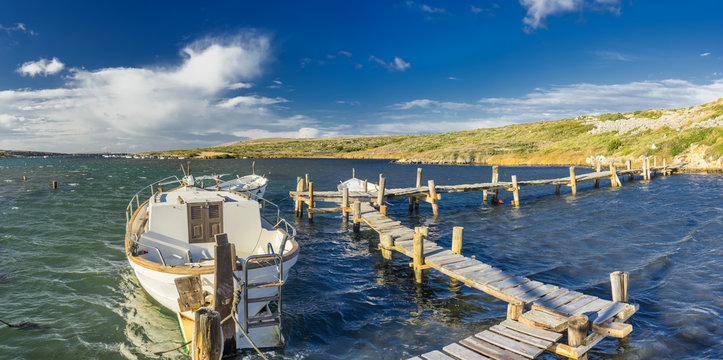llaut on wooden dock