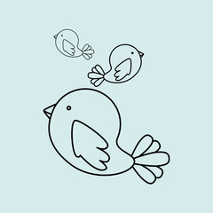 cute birds design 