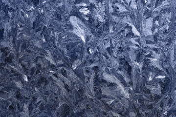 Obraz premium ice patterns on winter glass