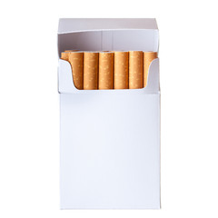 Pack of cigarettes isolated on white background