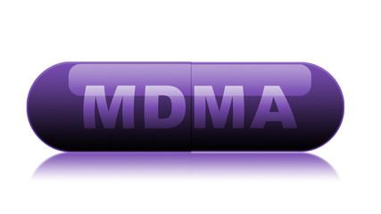 Purple MDMA pill (ecstasy)