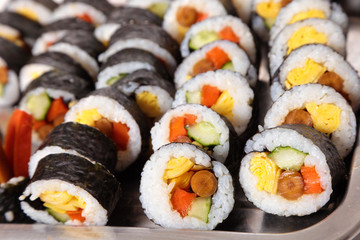 Row of sushi