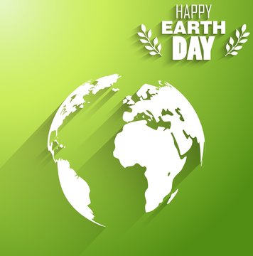 EARTH DAY of background shape silhouettes