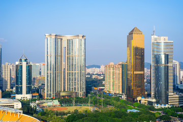 Fototapeta na wymiar view of the central business area of Guangzhou city