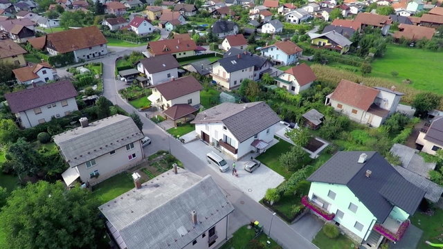 Beautiful big house located in the middle of a town