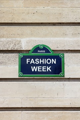 Paris - street name sign - Fashion Week