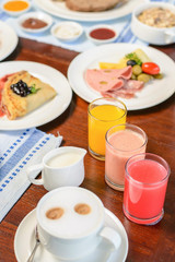 breakfast at the luxury hotel
