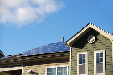 solar panel on the roof