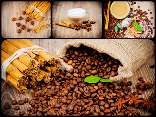 Coffee theme collage