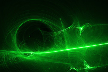 green glow energy wave. lighting effect abstract background.