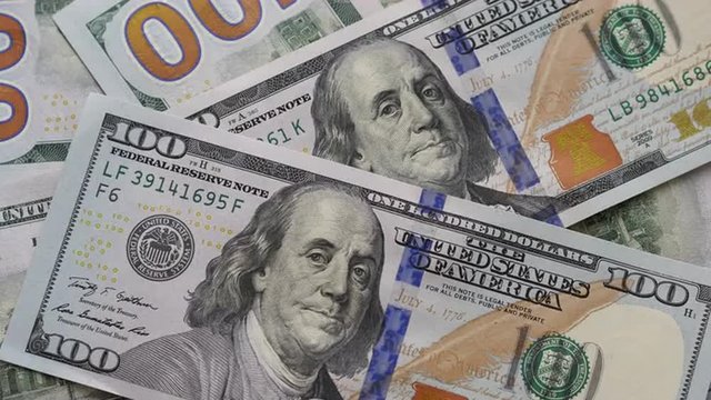 Money Falling Down - Us $100 Dollar Bills