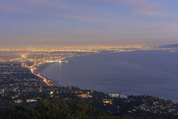 Santa Monica bay from top