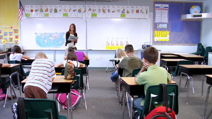 Elementary school classroom - Powered by Adobe