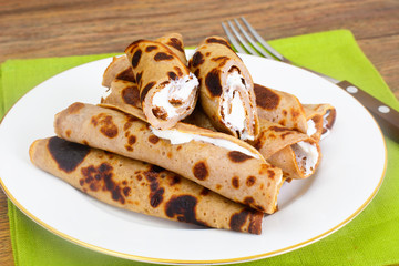 Dietary Pancakes from Flax Meal Stack