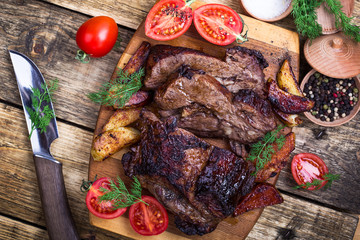 Homemade roasted beef shoulder