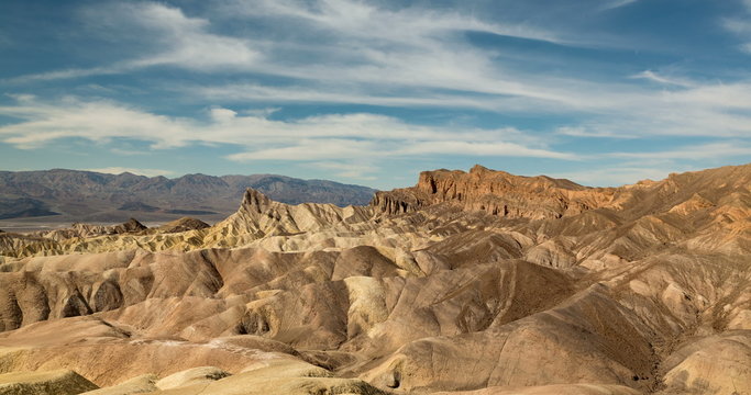 Time-lapse of Zabriskie Point in Death Valley National Park, California
