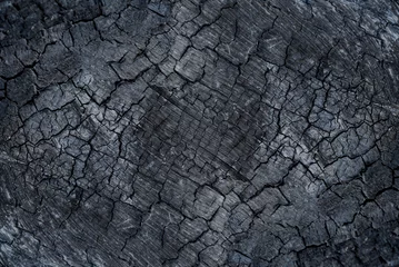 Zelfklevend Fotobehang Surface of wood charcoal © noppharat