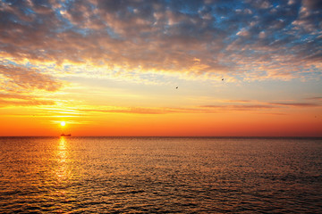 Beautiful cloudscape over the sea,