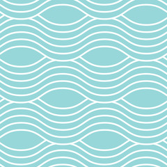 Abstract wave lines seamless pattern