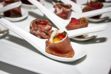 Tapa de jamón con melón