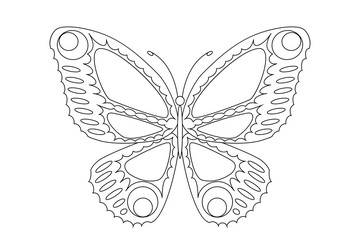 Easily editable vector abstract butterfly