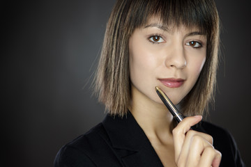 Obraz premium working business woman