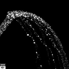 Star way. Black and White Pattern. Design Template. Abstract Vector Illustration.